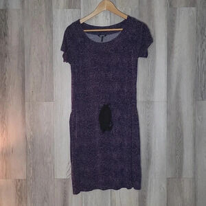 Daisy Fuentes Purple Pink Romper Shorts Tie Waist‎ Short Sleeve Womens XS